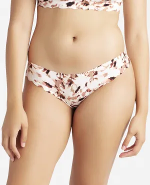 5-Pack Laser Bikini Underwear With Scallop Edge In Washed Tie Dye Multi