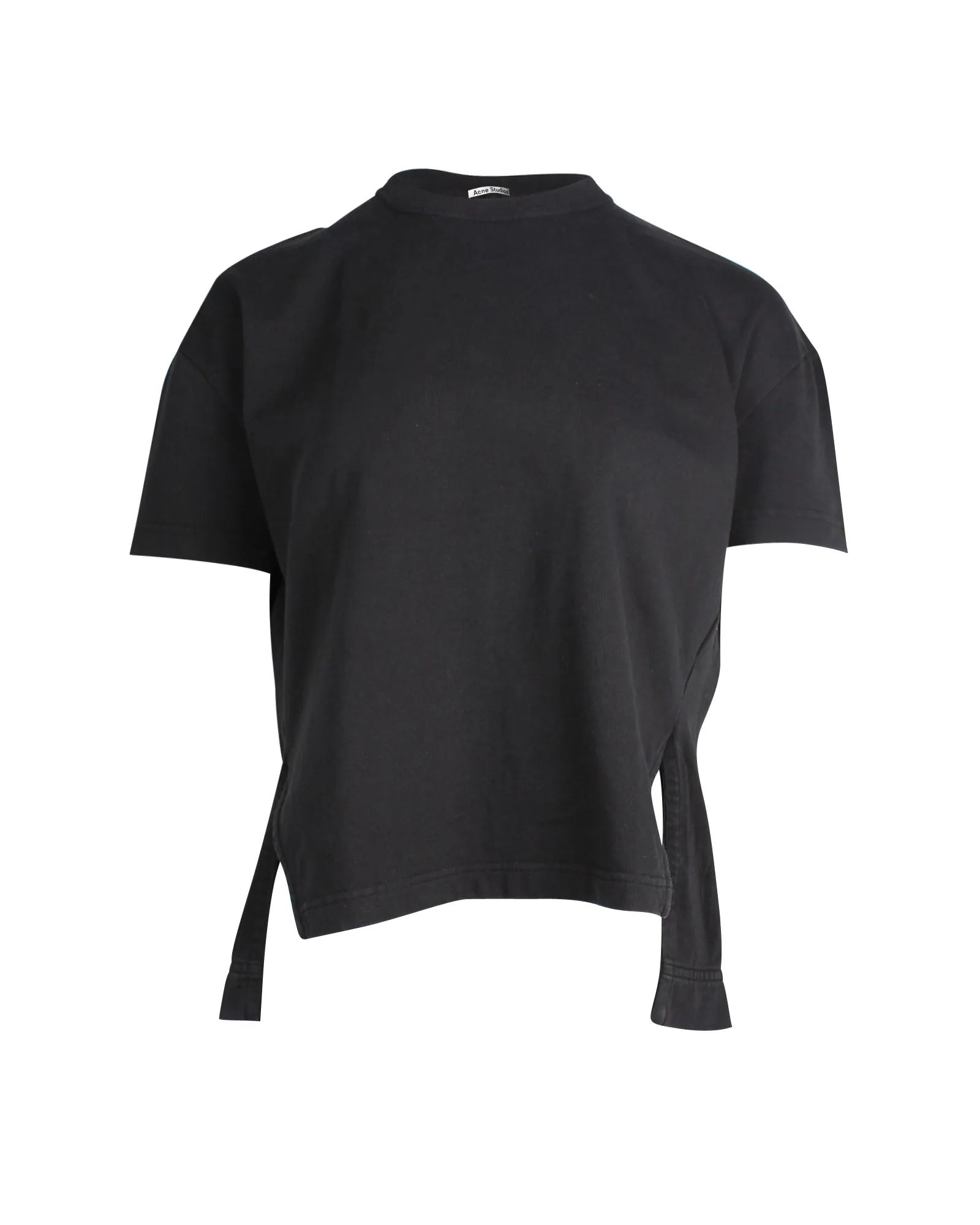 Acne Studios Piani Roundneck T-Shirt in Black Cotton