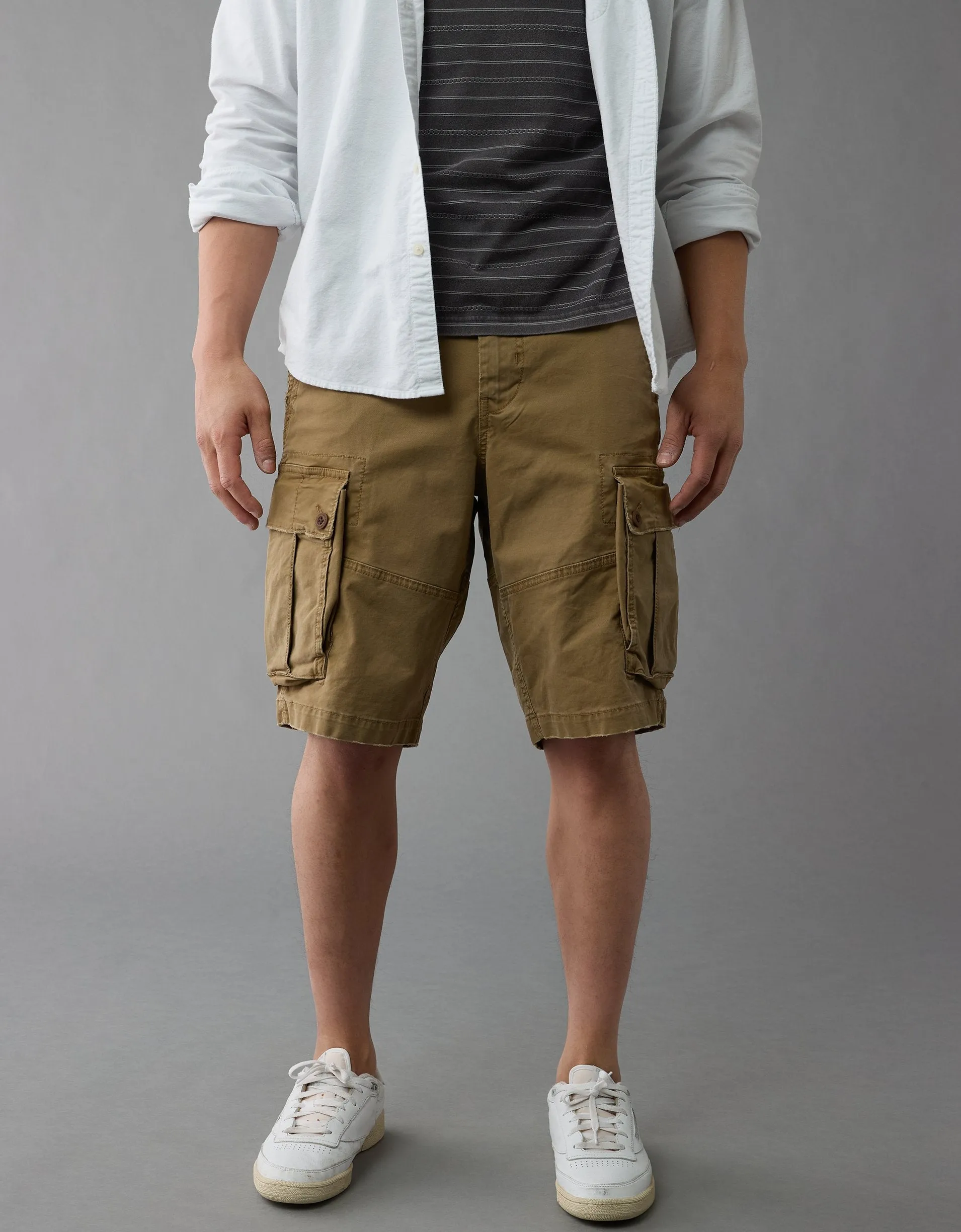 AE Flex 12" Lived-In Longer Length Cargo Short