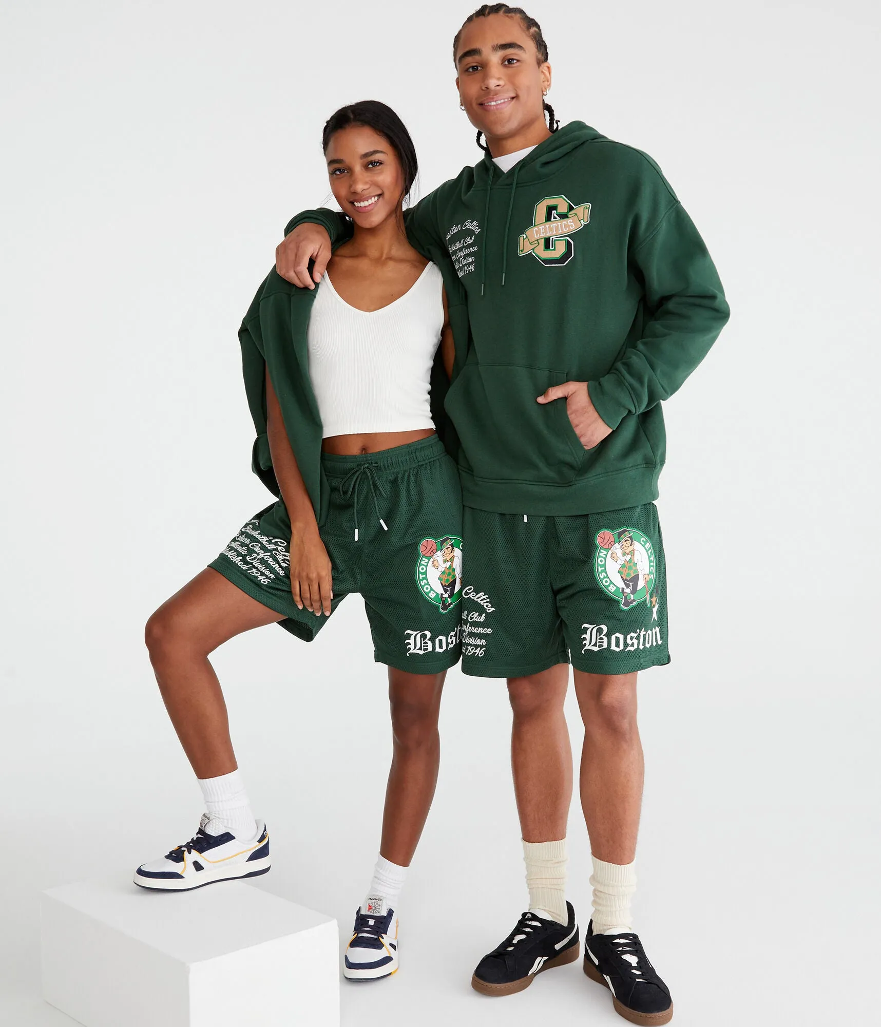 Aeropostale Boston Celtics Mesh Shorts 6"