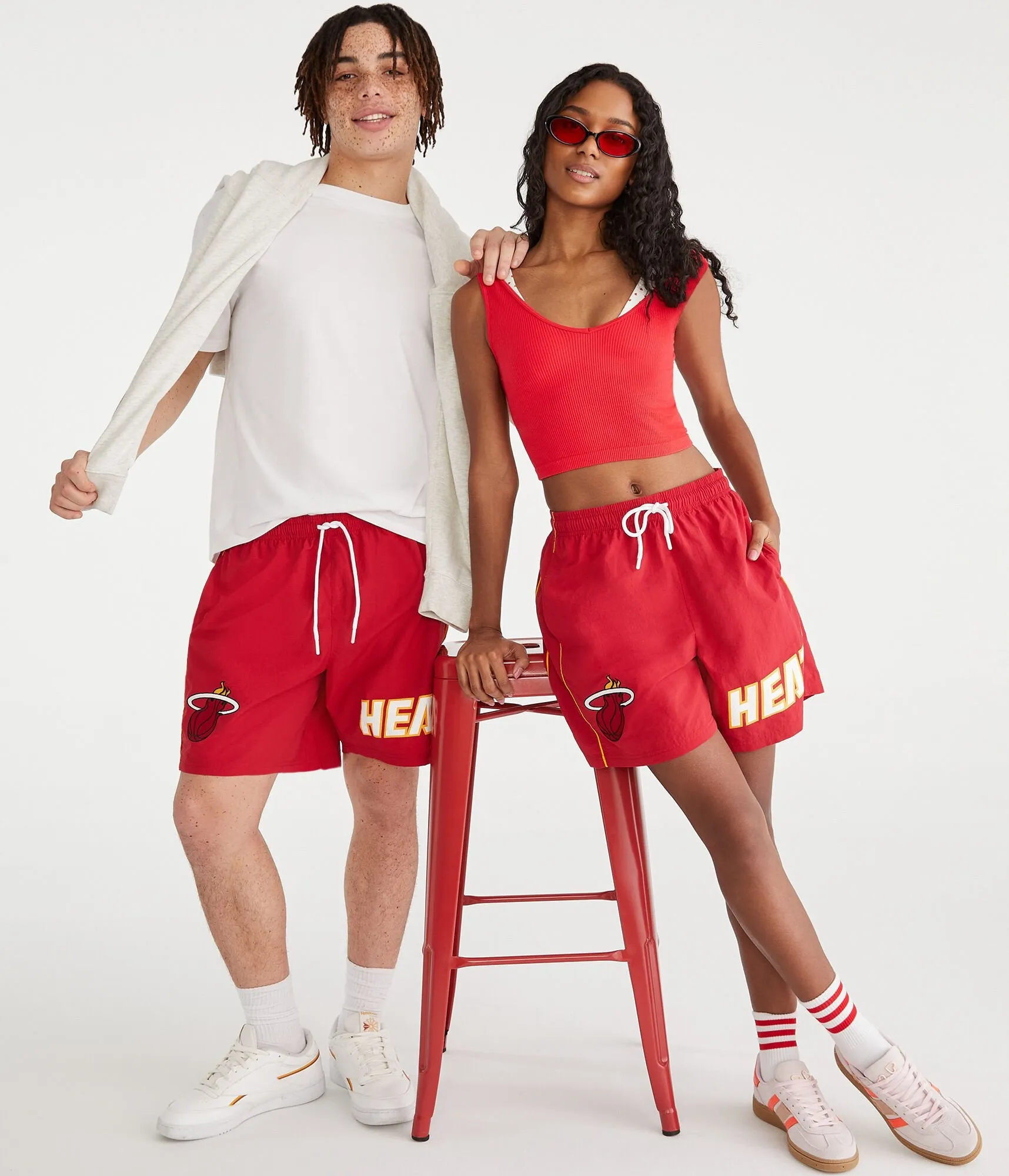 Aeropostale Miami Heat Nylon Shorts 6.5"