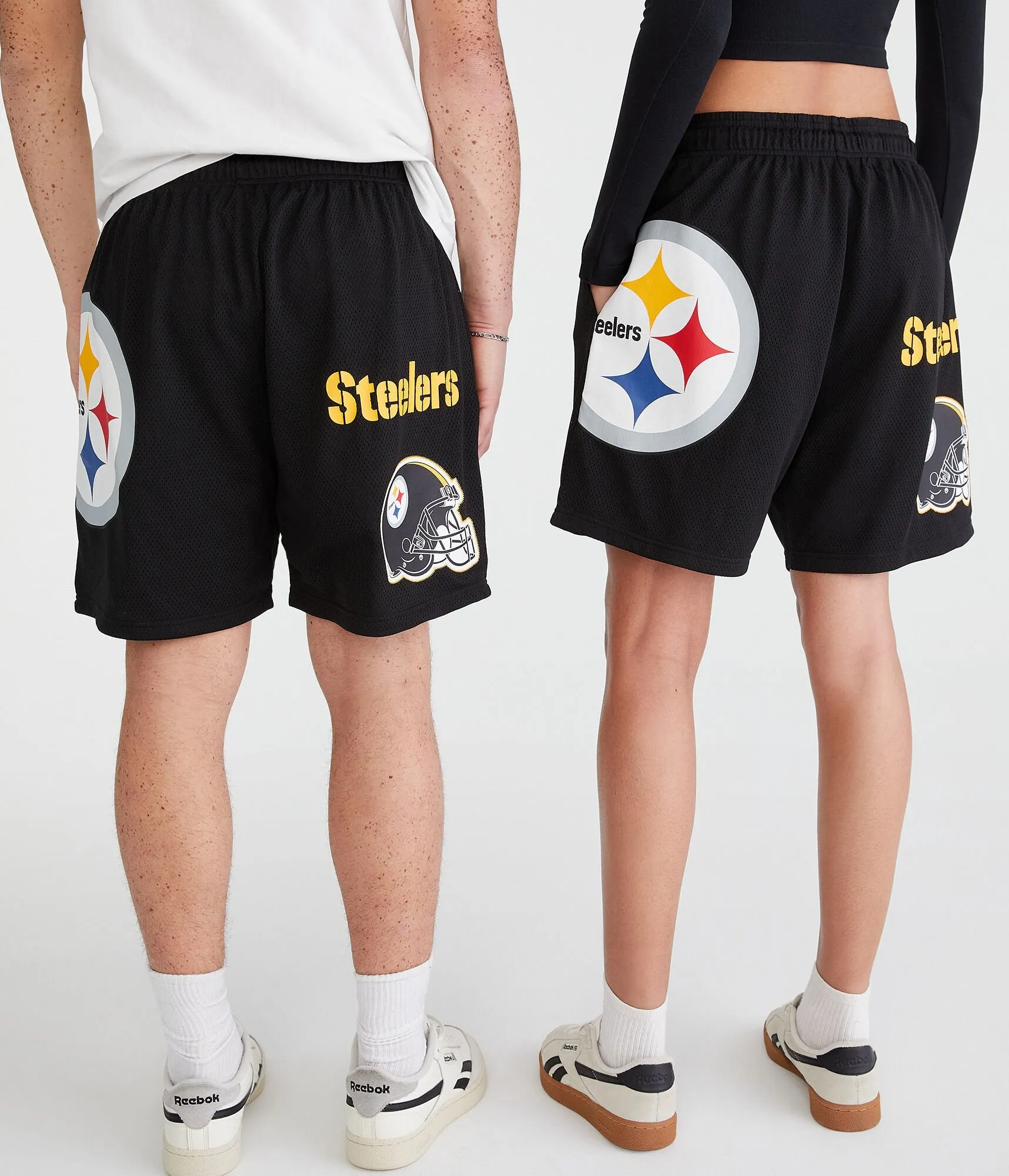 Aeropostale Pittsburgh Steelers Mesh Shorts 6"