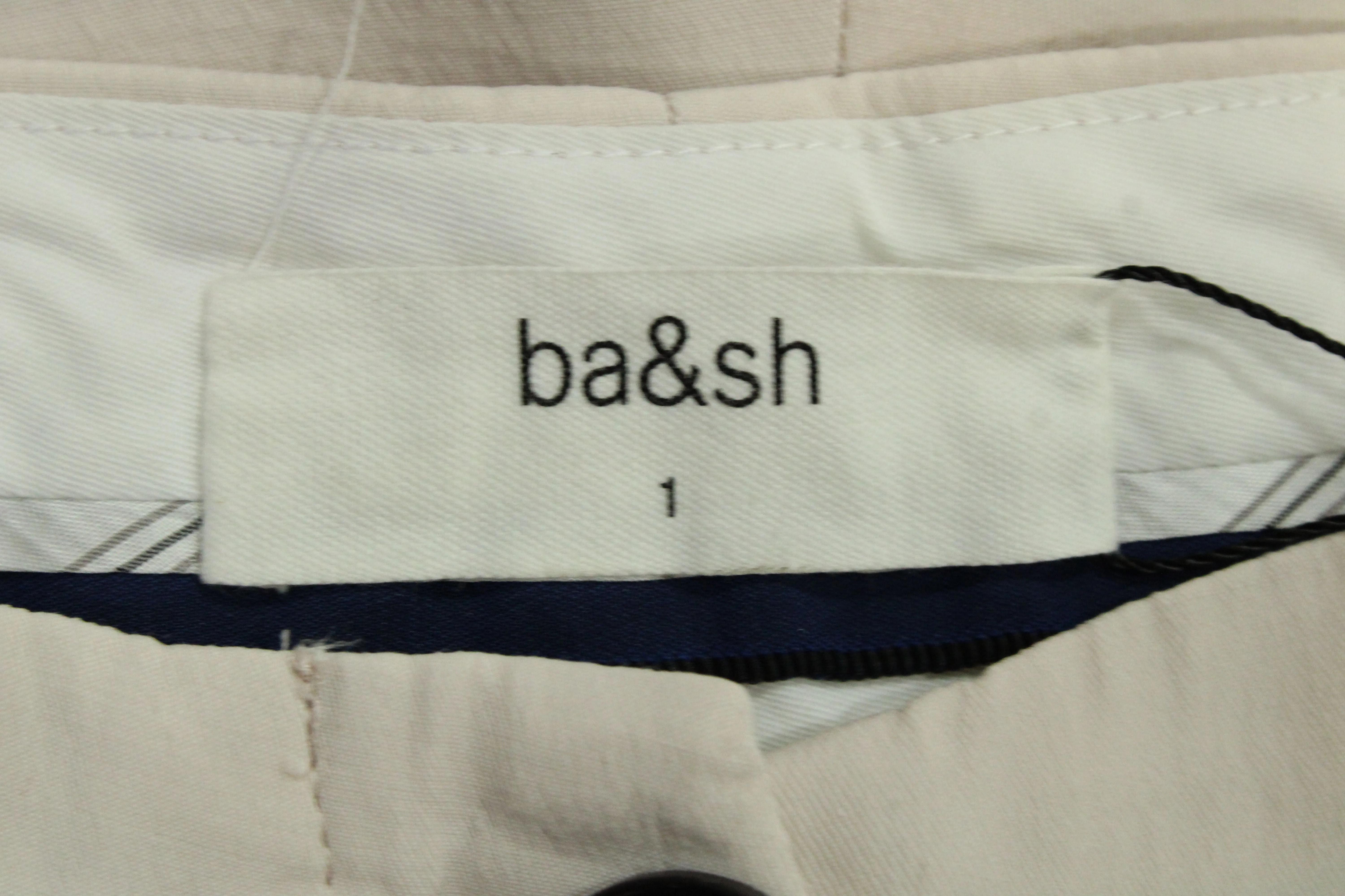 Ba&Sh Wide Leg Trousers in Nude Cotton
