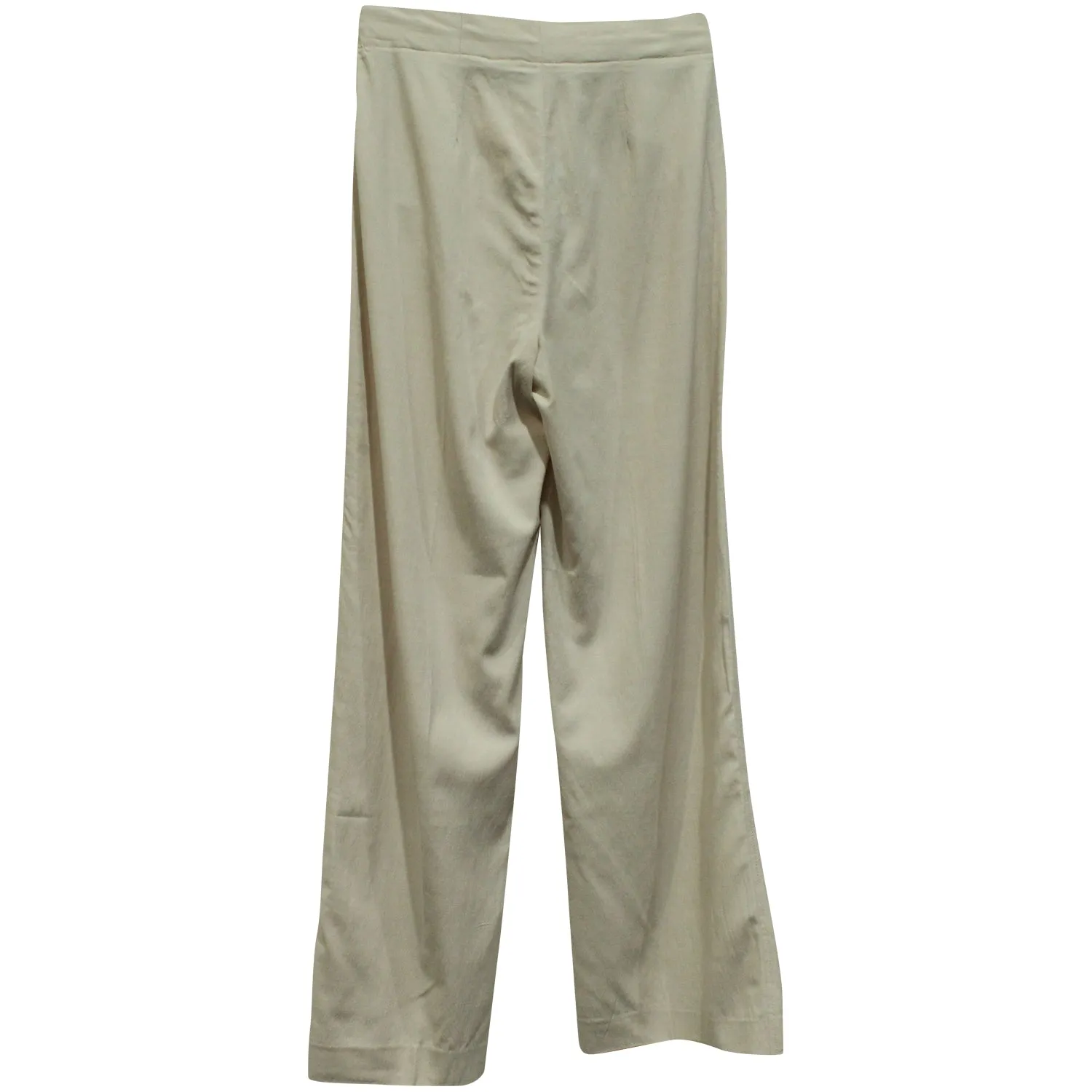 Ba&Sh Wide Leg Trousers in Nude Cotton