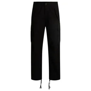 Baggy-fit cargo trousers in ripstop cotton