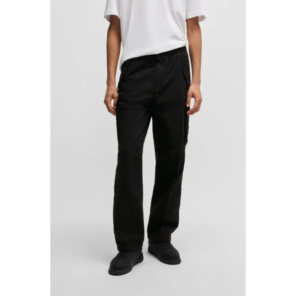 Baggy-fit cargo trousers in ripstop cotton