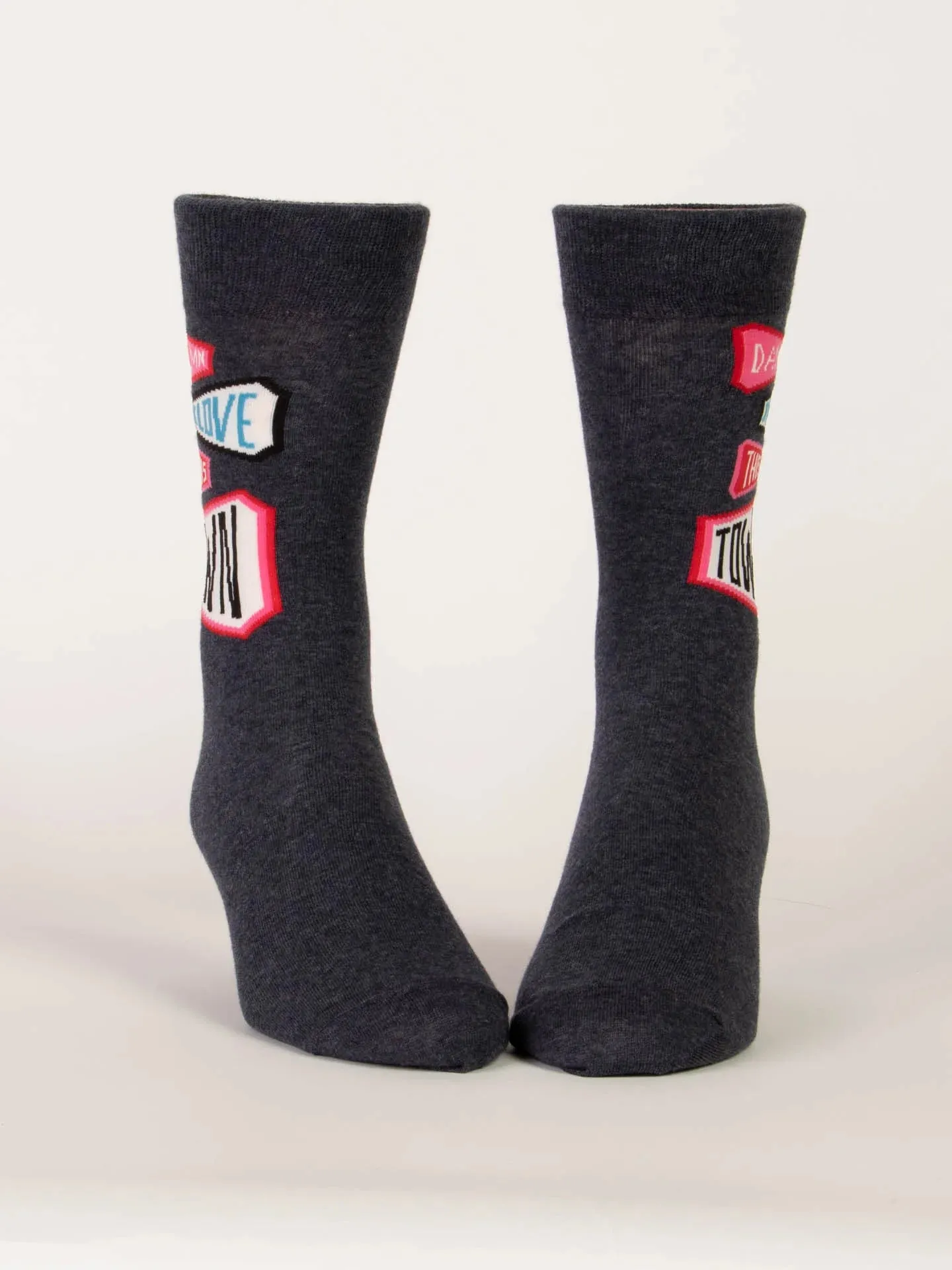 Blue Q Mens Crew Socks - Damn I Love This Town