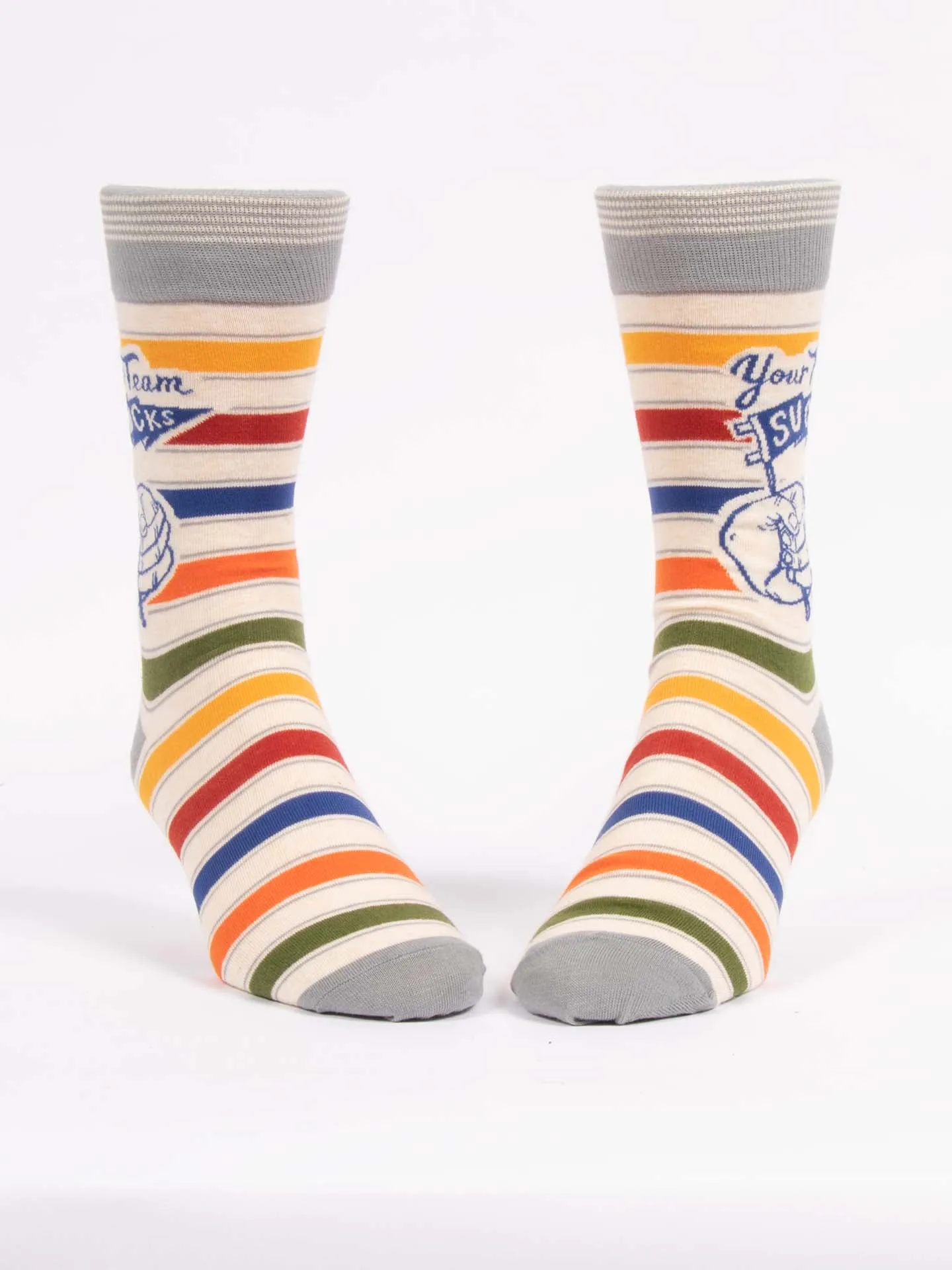 Blue Q Mens Crew Socks - Your Team Sucks