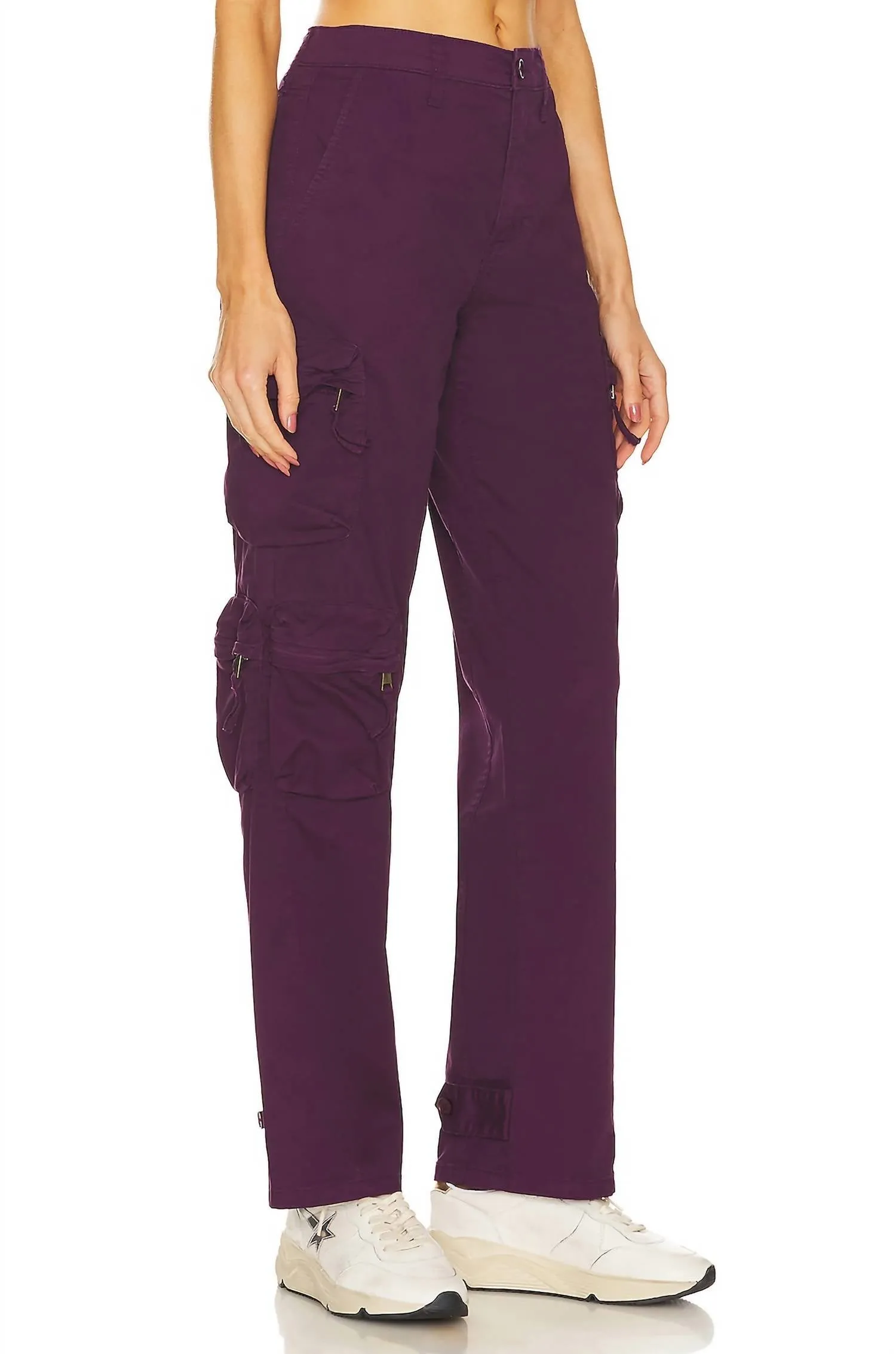 Bobbie Utility Pant In Washed Aubergine