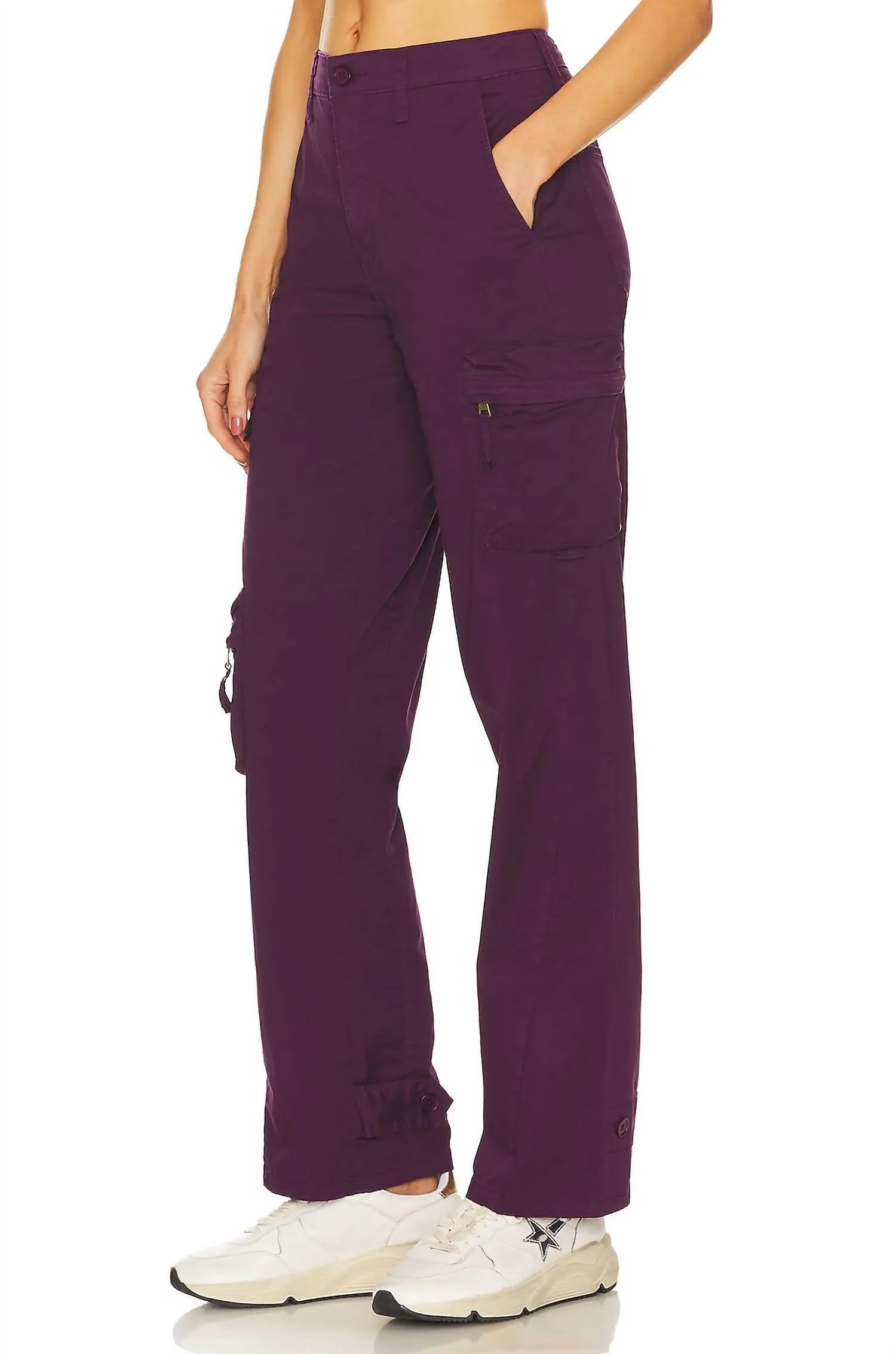 Bobbie Utility Pant In Washed Aubergine