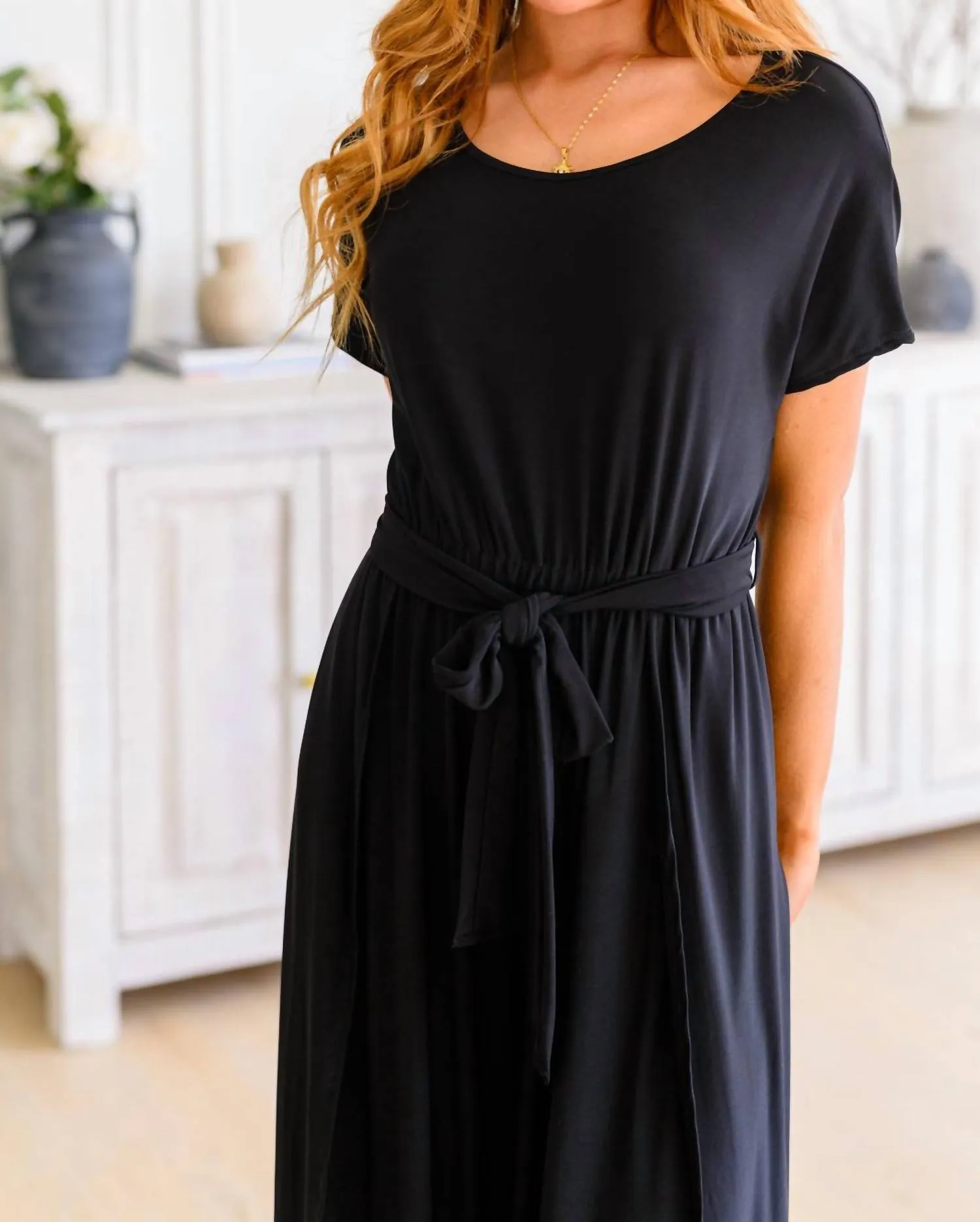 Comfortably Cool Jumpsuit In Black