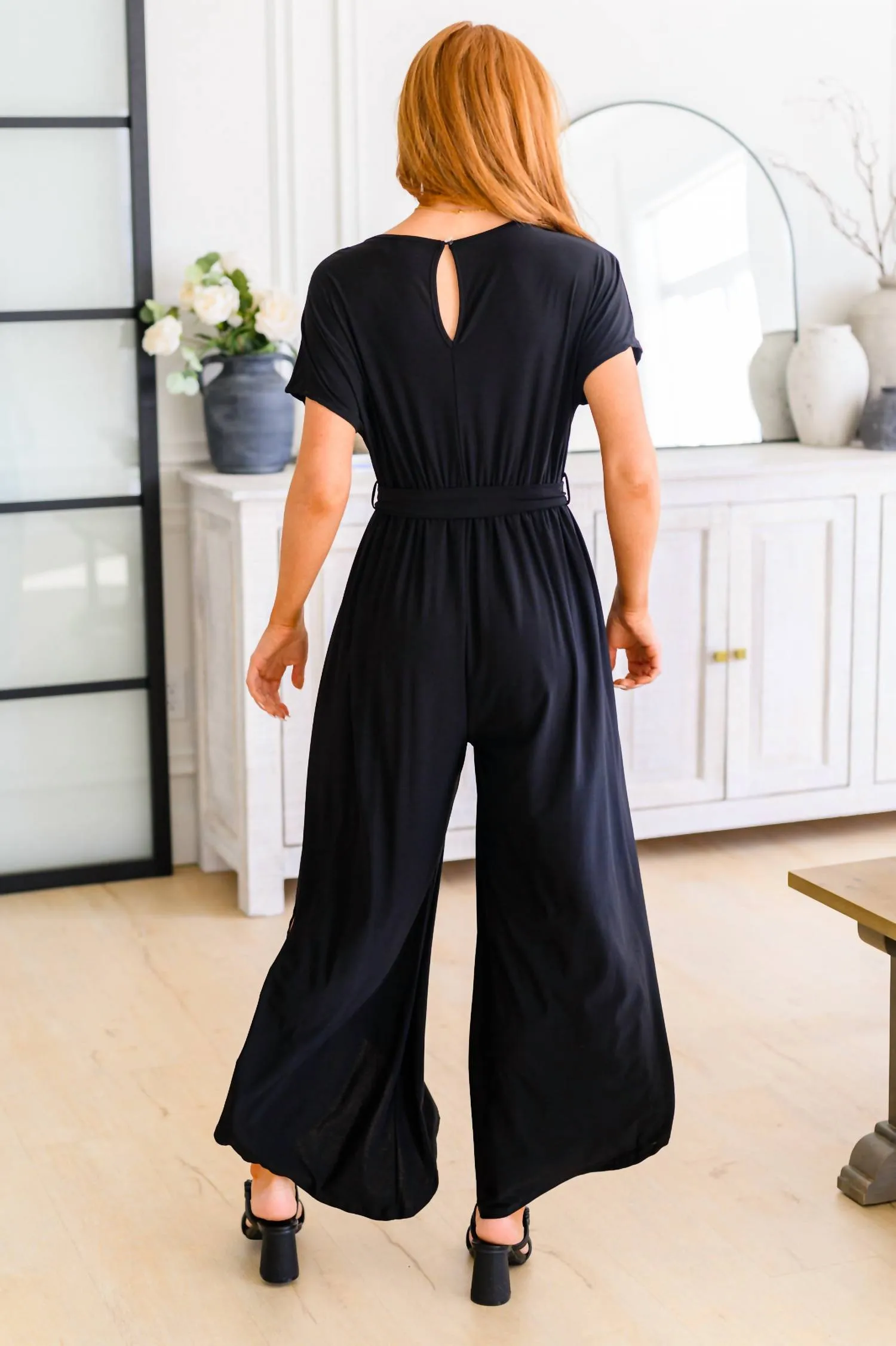 Comfortably Cool Jumpsuit In Black
