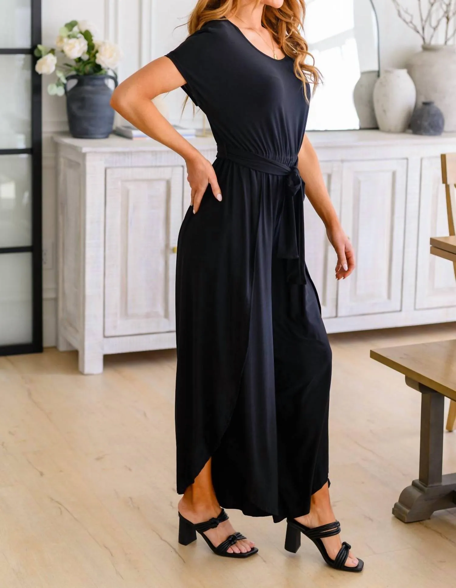 Comfortably Cool Jumpsuit In Black