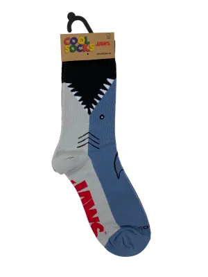 Cool Socks Mens Crew Jaws
