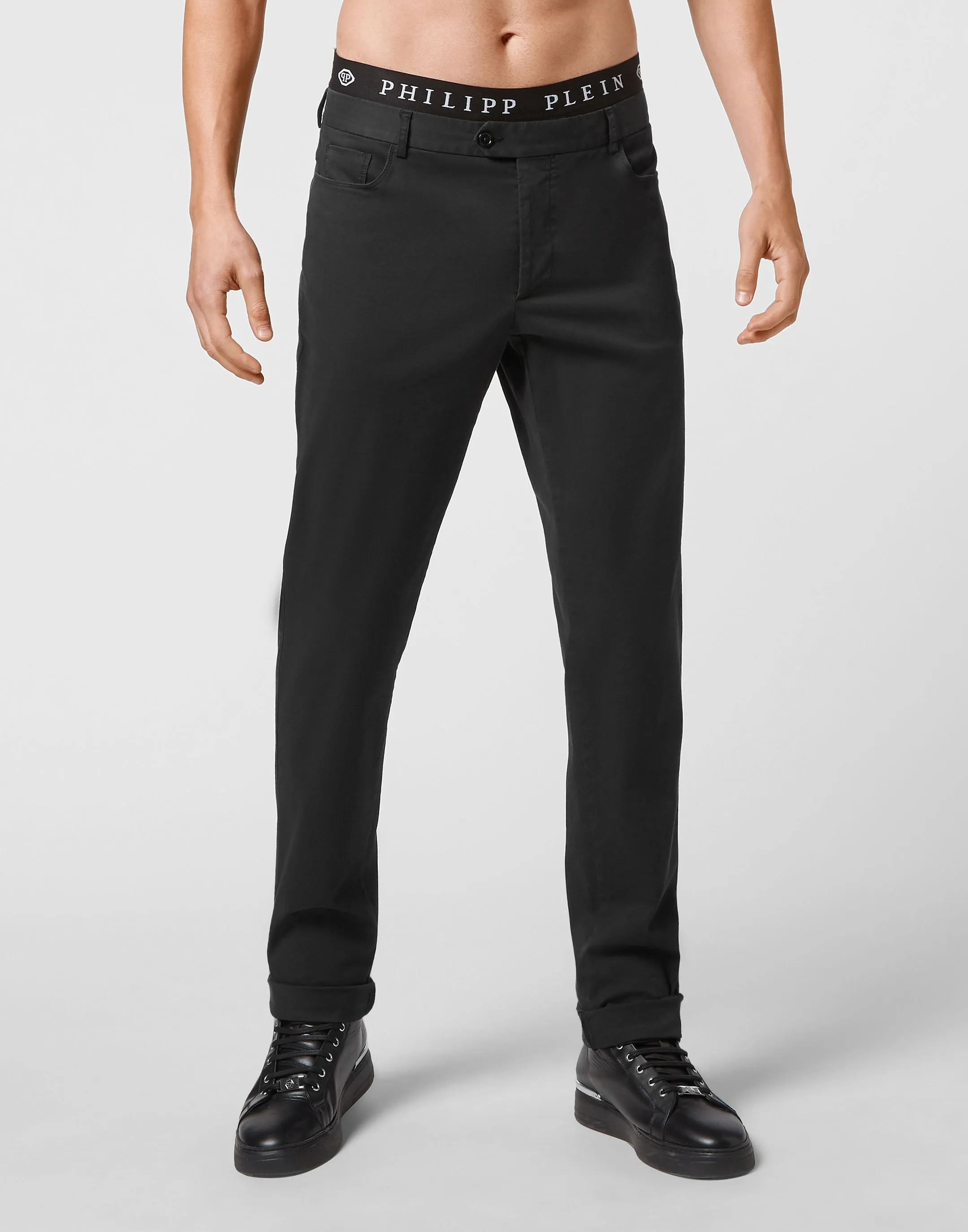 Cotton Long Trousers Chinos fit Iconic Plein