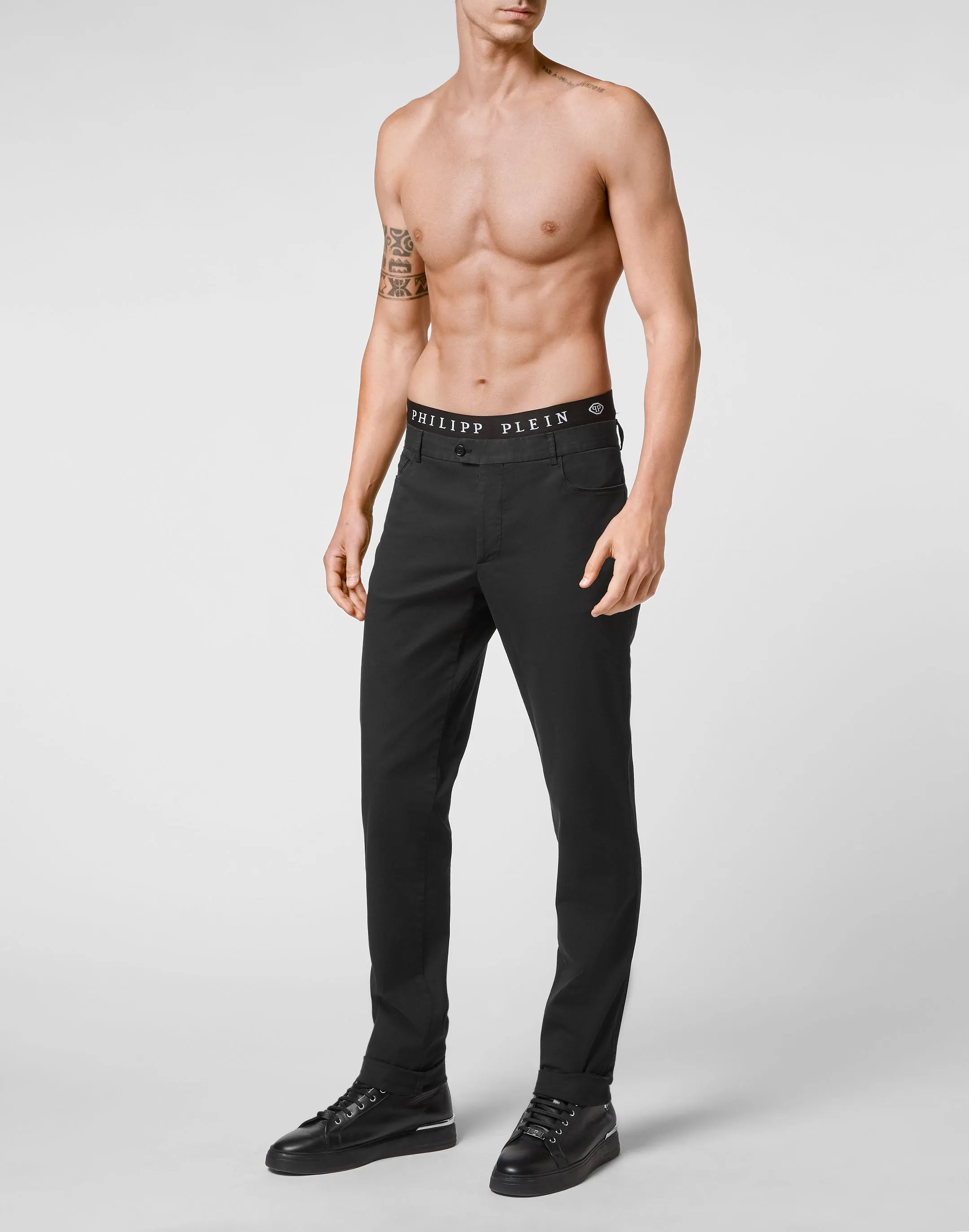 Cotton Long Trousers Chinos fit Iconic Plein