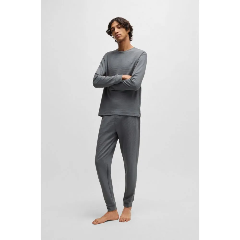 Cotton pajama top with embroidered logo