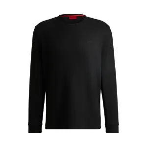 Cotton pajama top with embroidered logo