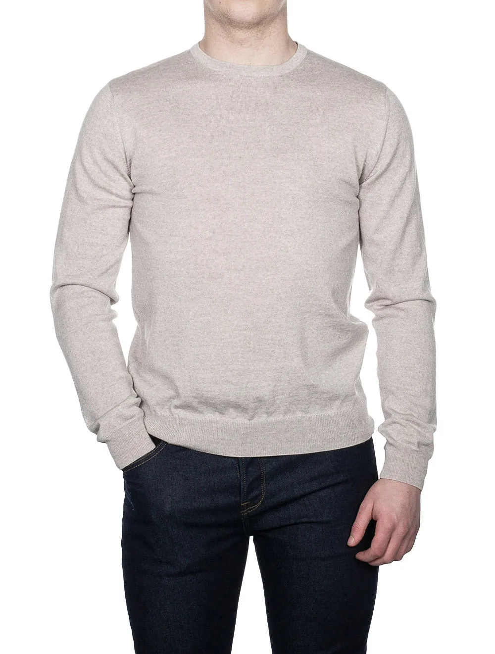 Crew Neck Knitwear Beige