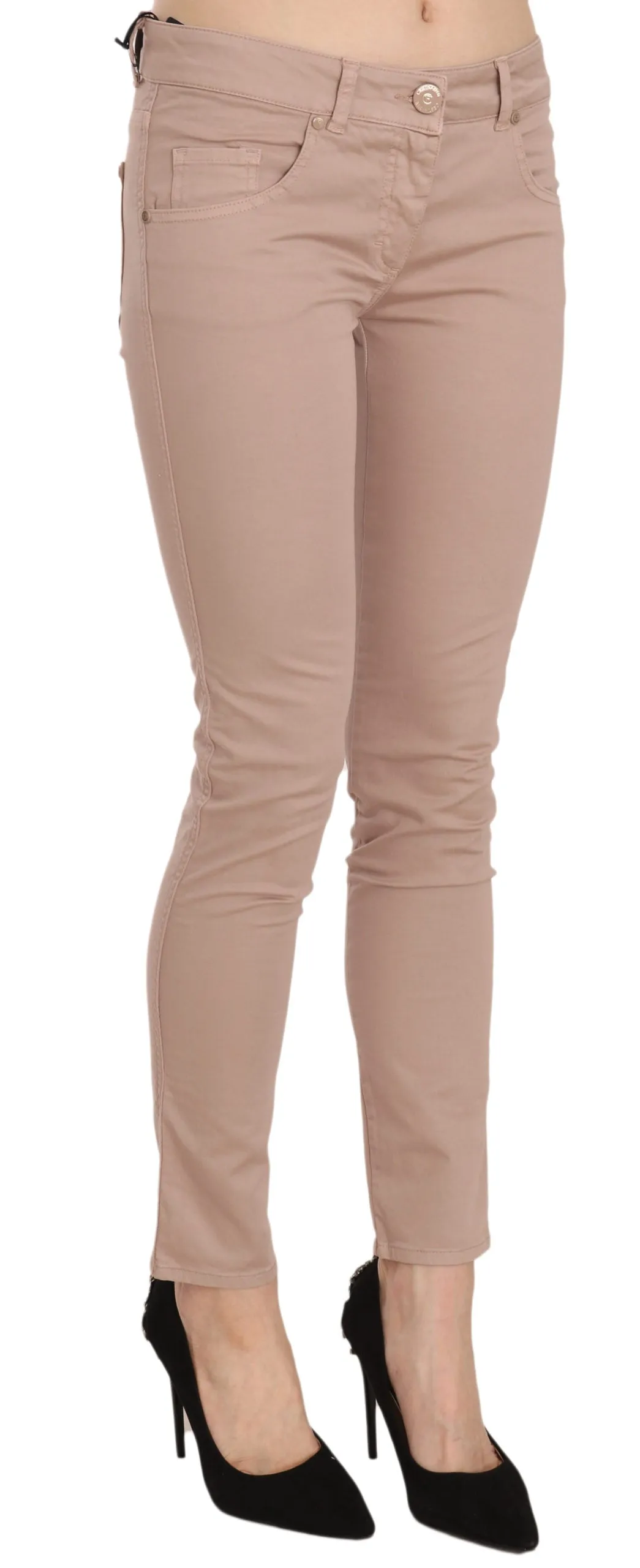CRISTINAEFFE  Low Waist Slim Fit Skinny Cotton Women's Pants