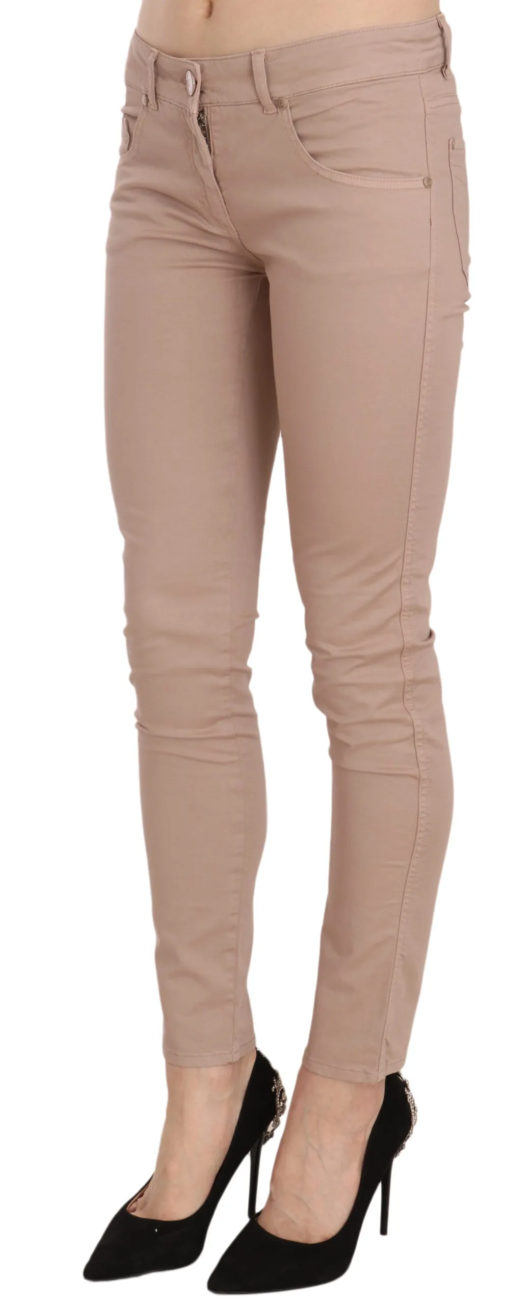CRISTINAEFFE  Low Waist Slim Fit Skinny Cotton Women's Pants