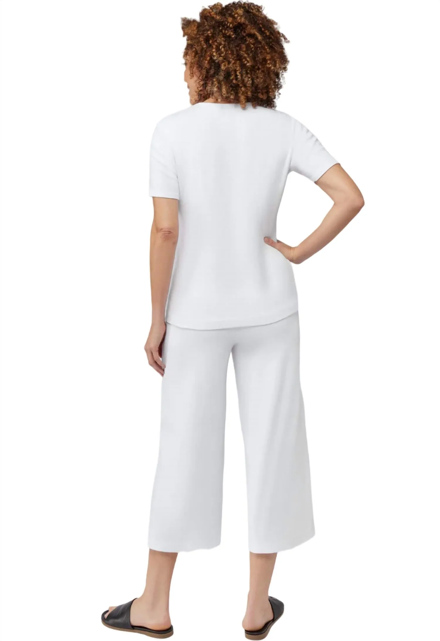 Cropped Full Pant In White