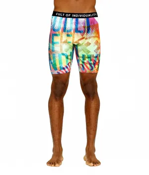 CULT BRIEFS  2 PACK "PARADISE" PRINT/SURF BLUE SOLID