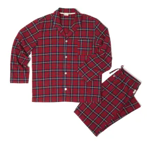 Dearfoams Adult Unisex Two-Piece Matching Plaid Pajama Set