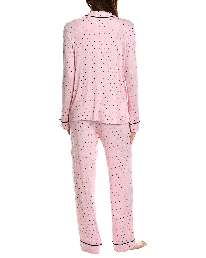 DKNY 2pc Notch Top & Pant Sleep Set