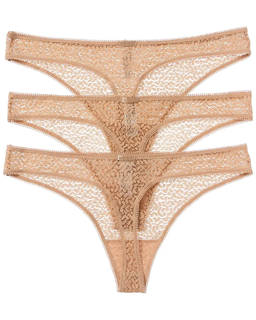 DKNY 3pk Modern Lace Thong
