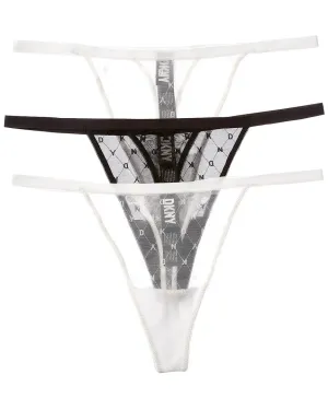 DKNY 3pk Monogram Mesh Thong