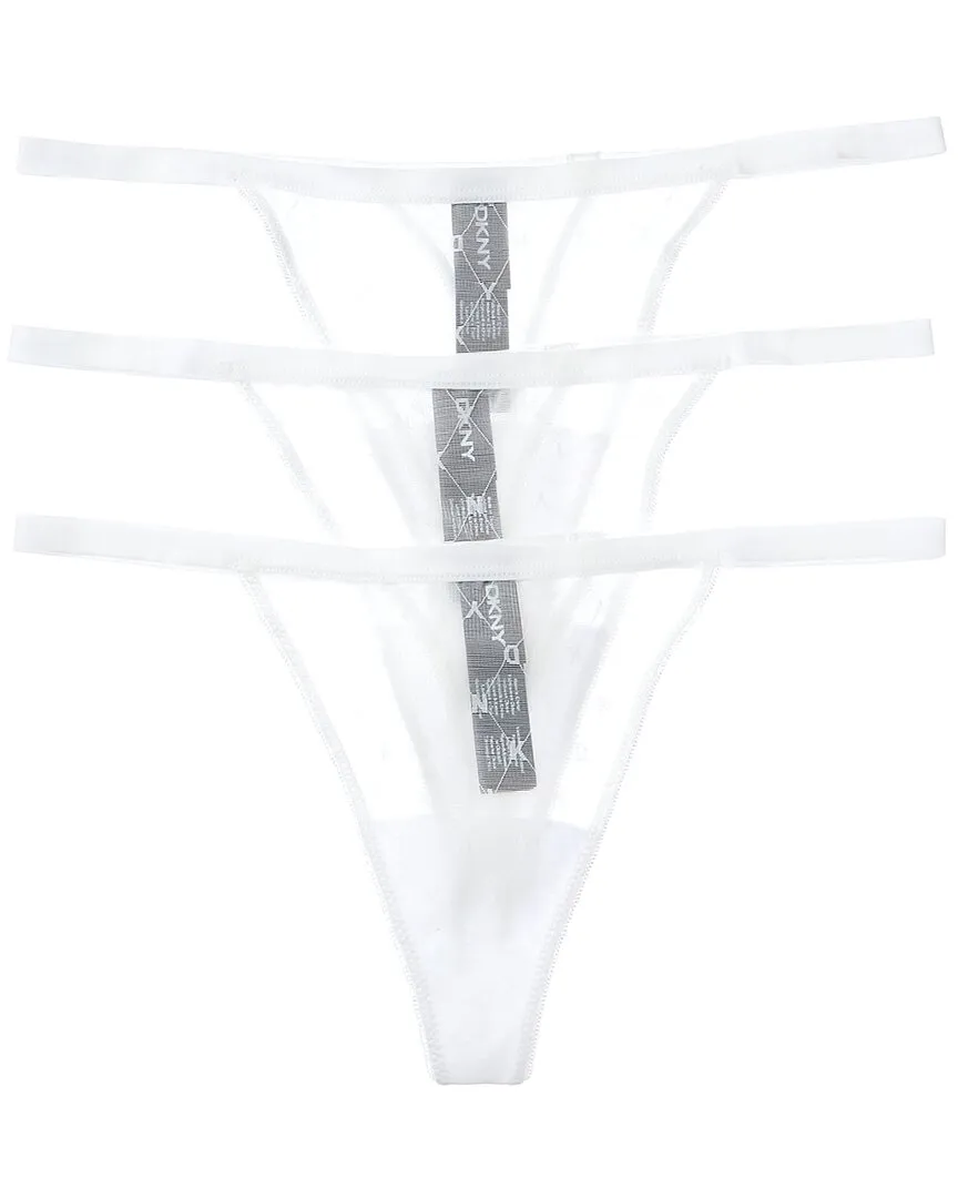 DKNY 3pk Monogram Mesh Thong