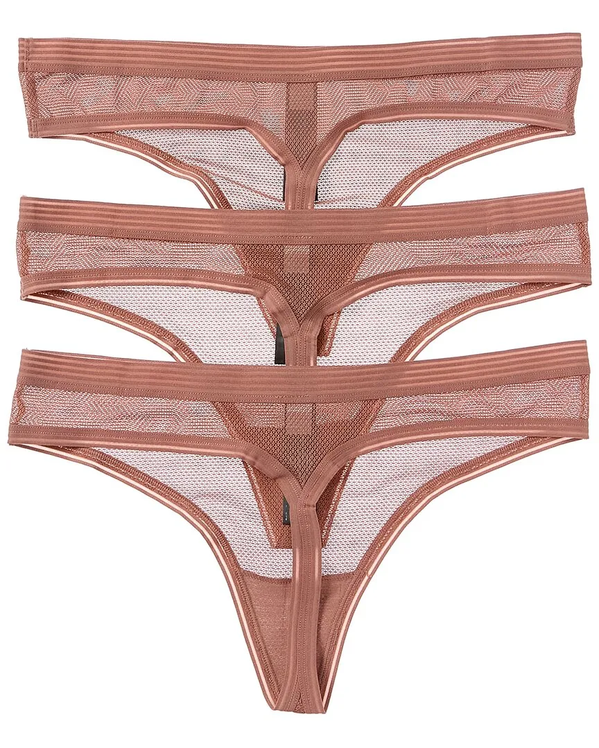 DKNY 3pk Sheer Stripe Thong