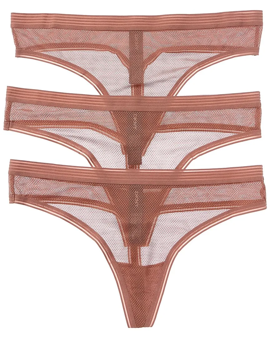 DKNY 3pk Sheer Stripe Thong