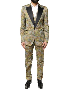 Dolce & Gabbana multi Camouflage SICILIA 3 Piece Men's Suit
