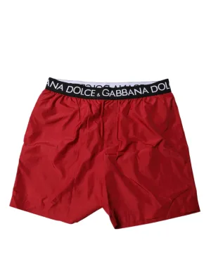 Dolce & Gabbana Polyester Logo Beachwear Shorts 2Pc Men's Swimwear (Pre-Owned)