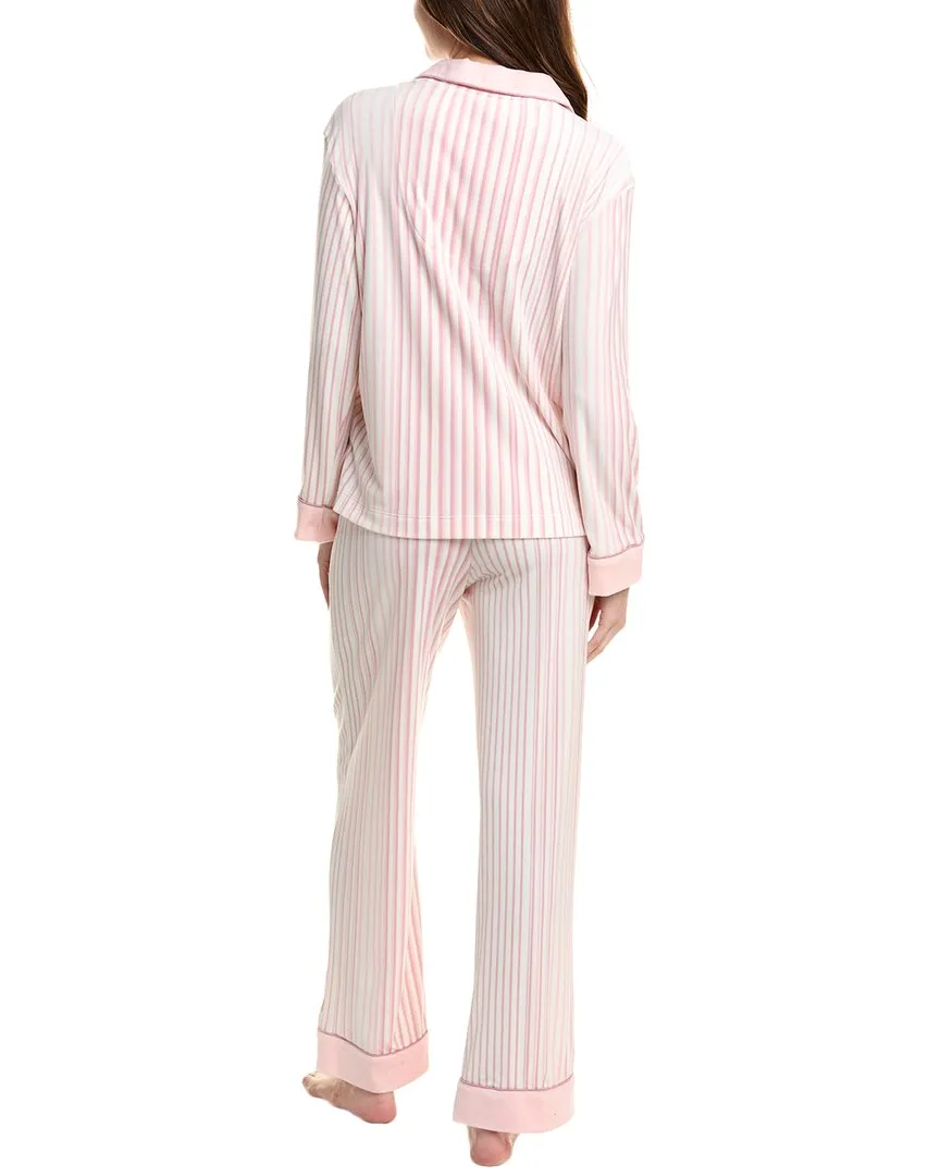 Donna Karan Sleepwear 2pc Velour Pajama Pant Set