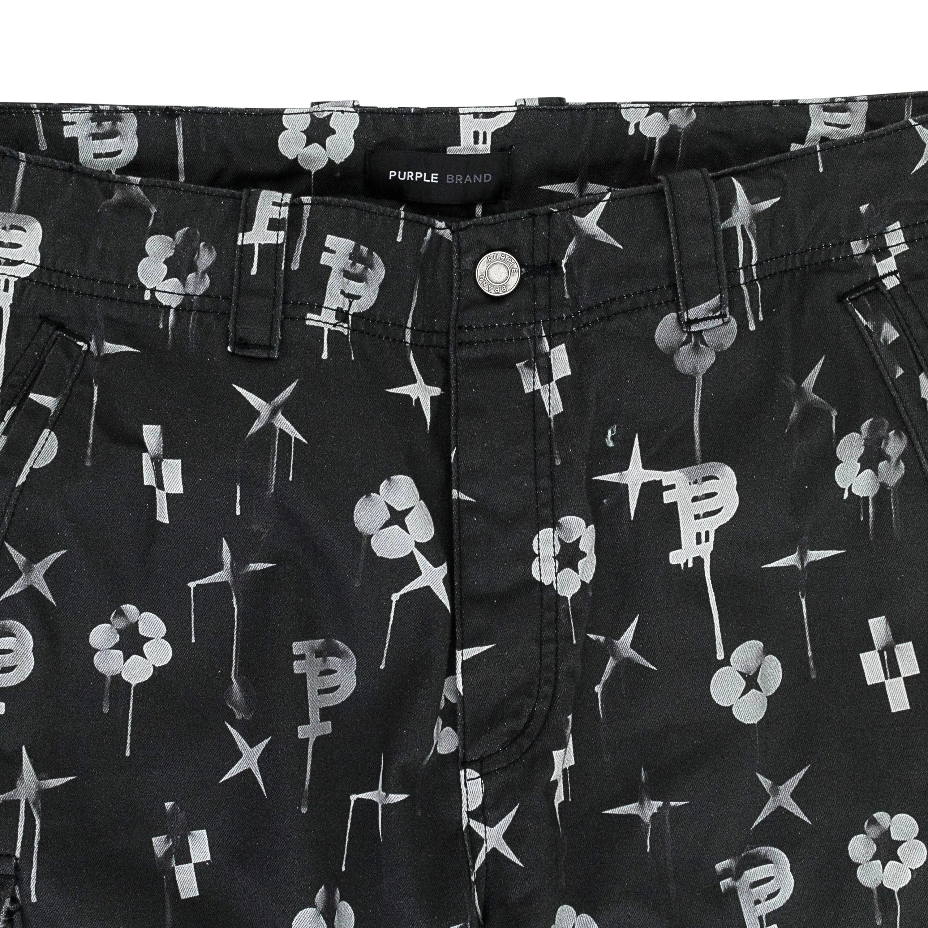 DOUBLE POCKET CARGO BLACK CARGO PANTS