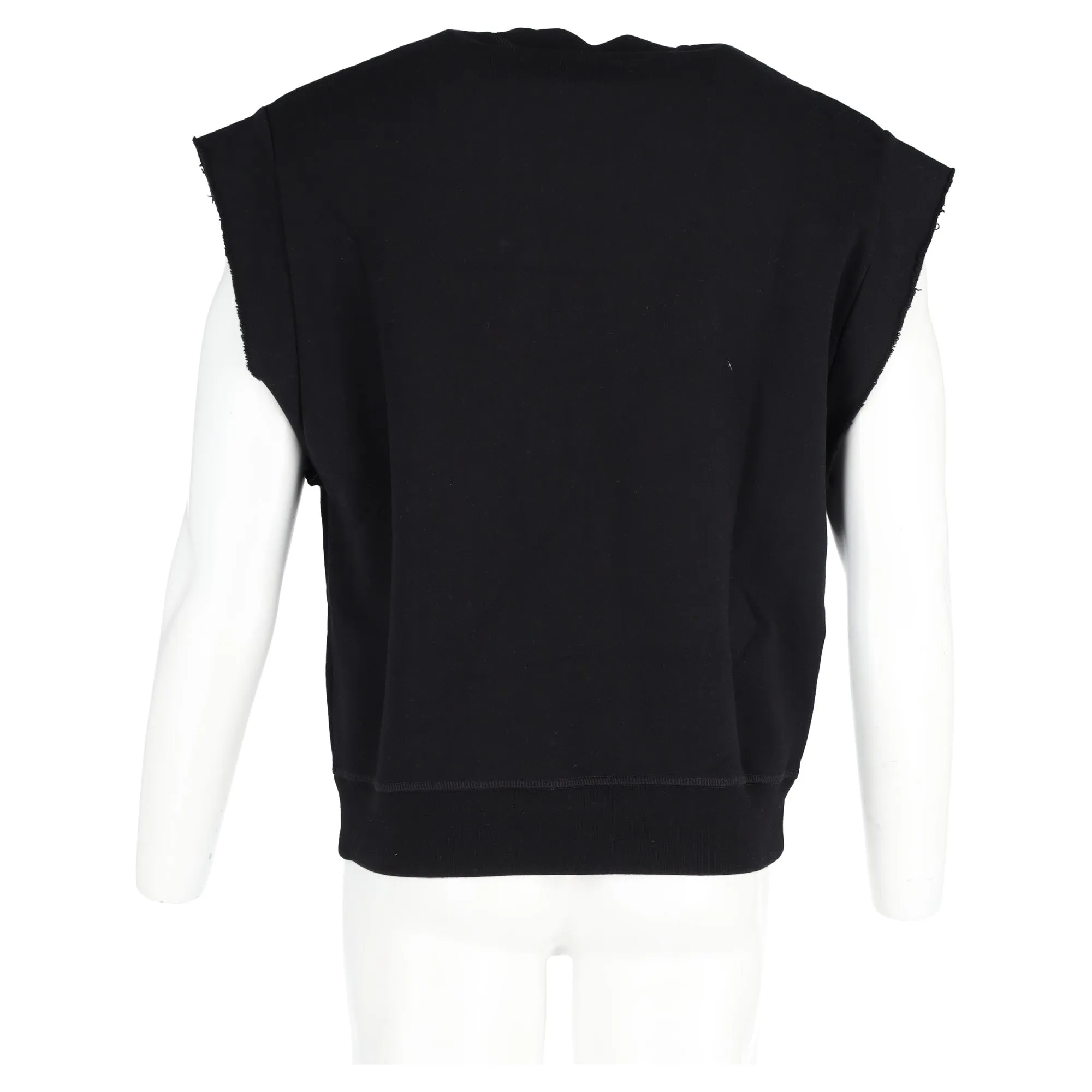 DSquared2 Uneven Short Sleeve Sweatshirt in Black Cotton