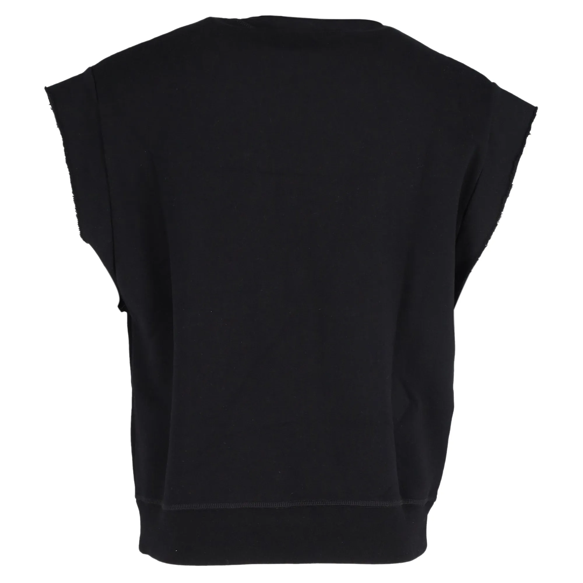 DSquared2 Uneven Short Sleeve Sweatshirt in Black Cotton