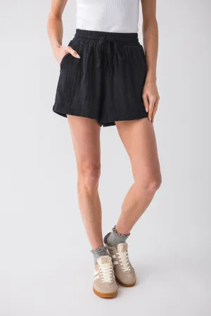 Elan Elastic Tie Waist Shorts