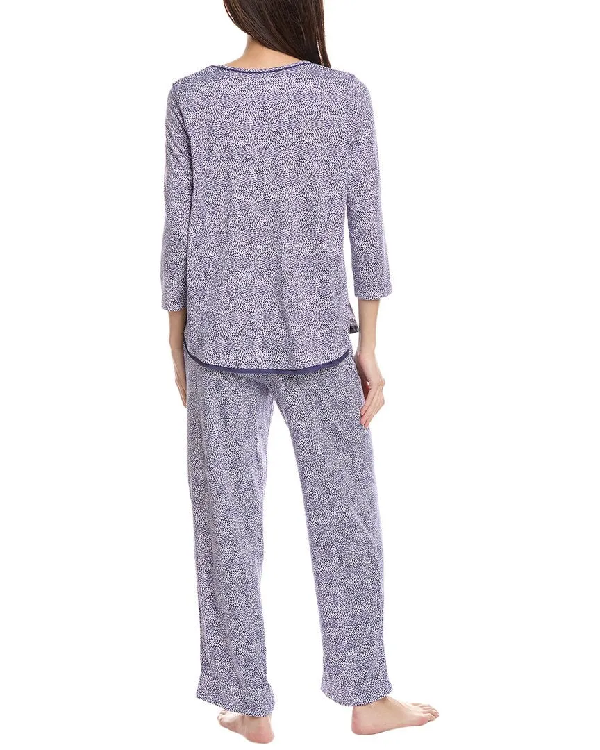 Ellen Tracy 2pc Brushed Top & Pant Set