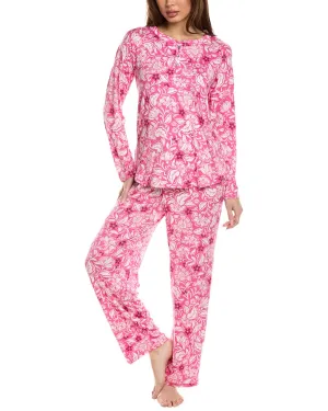 Ellen Tracy 2pc Top & Pant Pajama Set
