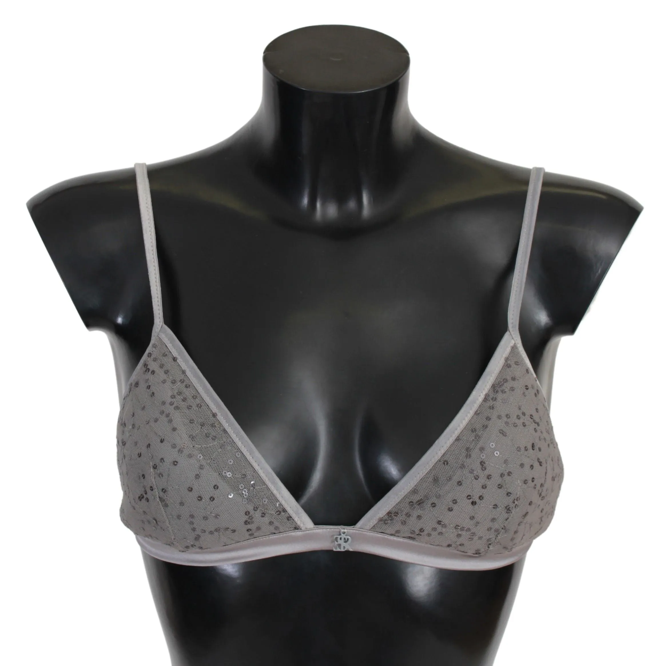 Ermanno Scervino Nylon Sequined Triangolo Bra Women's Underwear