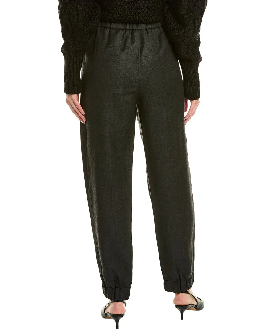 GANNI Pull-On Wool-Blend Pant