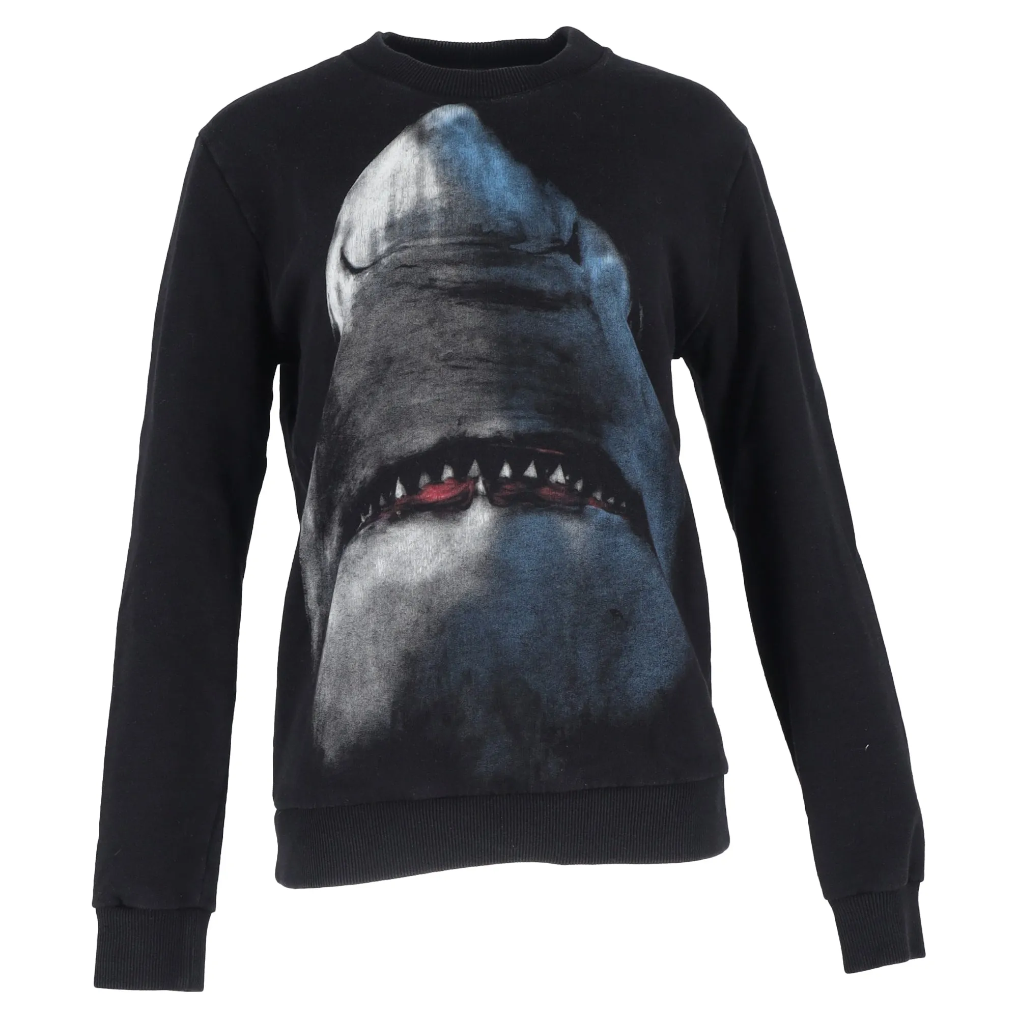 Givenchy Shark Printed Crewneck Sweater in Black Cotton