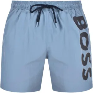 Hugo Boss Men's Octopus Swim Trunks, Light Blue Berry