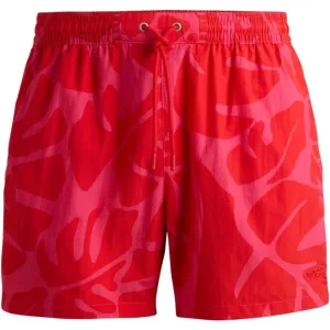 Hugo Boss Men's Standard Tonal Print Swim Trunks, Pink Punch Floral
