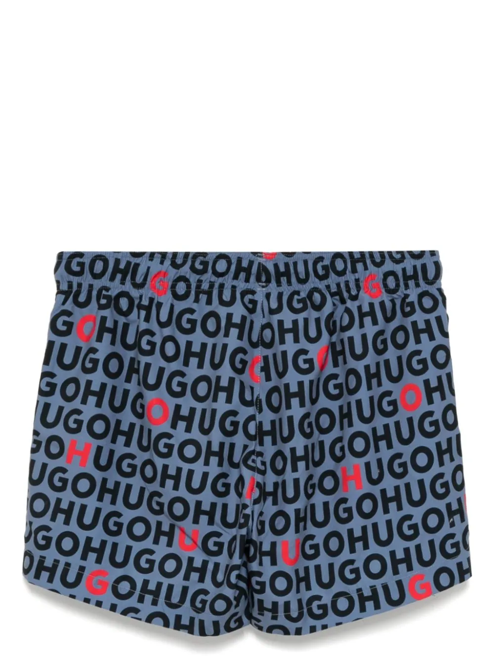 Hugo Men's Tortuga All Over Logo Swim Trunks, Acai Blue