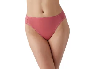 Inspired Eyelet Hi-Leg Brief Panty In Slate Rose